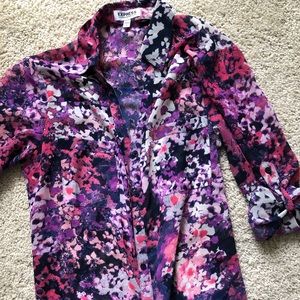 Express Floral Portofino Blouse